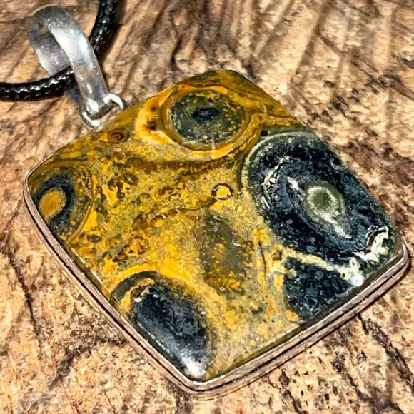 Yellow Green Bumblebee Jasper 2” - Picture 6 of 14
